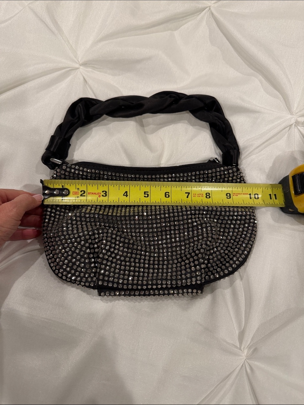 ZARA Elegant Black Rhinestone Women's Bag - Picture 6 of 7